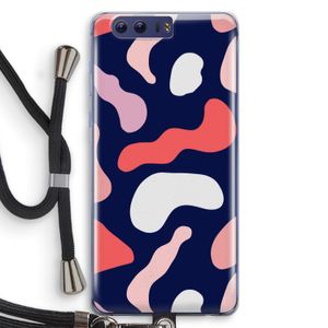 Memphis Shapes Pink: Honor 9 Transparant Hoesje met koord