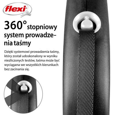Flexi Black Design L 5 m Geel Hond Intrekbare riem
