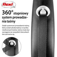 Flexi Black Design L 5 m Geel Hond Intrekbare riem