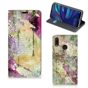 Bookcase Huawei Y7 hoesje Y7 Pro (2019) Letter Painting