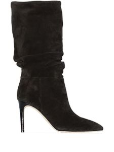 Paris Texas bottes 85 mm en daim souple - Noir