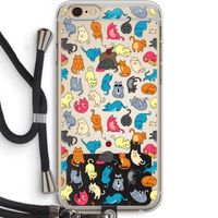 Kleurrijke katten: iPhone 6 PLUS / 6S PLUS Transparant Hoesje met koord