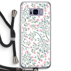 Sierlijke bloemen: Samsung Galaxy S8 Transparant Hoesje met koord