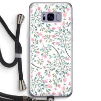 Sierlijke bloemen: Samsung Galaxy S8 Transparant Hoesje met koord