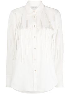 Forte Forte chemise à détails de franges - Blanc