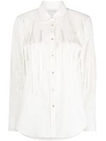 Forte Forte chemise à détails de franges - Blanc