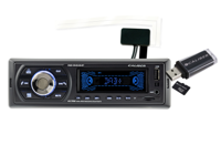 Autoradio met Bluetooth, DAB+ en FM Radio - USB - Enkele DIN - 4 x 75W - Handsfree Kit (RMD054DAB-BT)