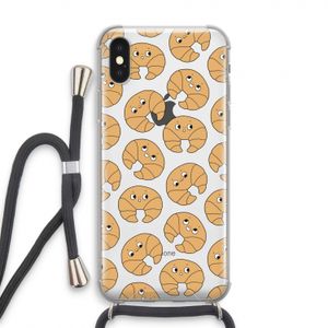 Croissant: iPhone XS Transparant Hoesje met koord