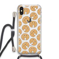 Croissant: iPhone XS Transparant Hoesje met koord