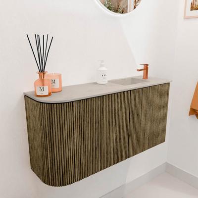 Toiletmeubel Mondiaz Joya Dlux | 81.6 cm | Meubelkleur Dusk | Faye wastafel Opalo Wasbak Rechts | 1 kraangat