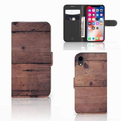 Apple iPhone Xr | Book Style Case | Old Wood