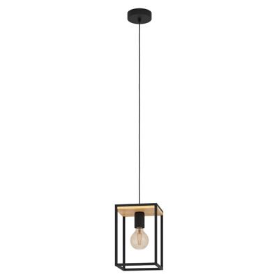 Eglo Landelijke hanglampLibertad zwart met hout - 99795