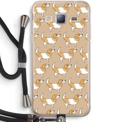 Doggy: Samsung Galaxy J3 (2016) Transparant Hoesje met koord