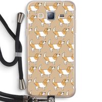 Doggy: Samsung Galaxy J3 (2016) Transparant Hoesje met koord
