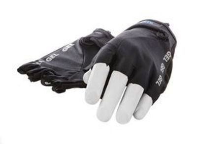 Mirage lycra handschoen maat s gel zwart korte vinger op kaart
