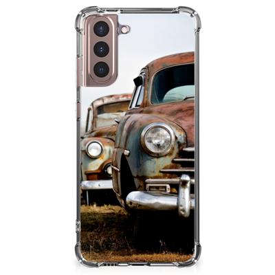 Samsung Galaxy S21 Plus Anti-shock Hoesje met foto Vintage Auto