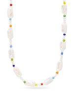 Nialaya Jewelry collier ras du cou Elongated Pearls - Blanc