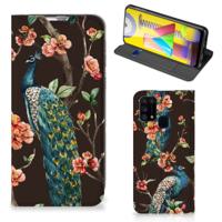 Samsung Galaxy M31 | Hoesje maken | Pauw met Bloemen Samsung Galaxy M31 | Hoesje maken | Pauw met Bloemen