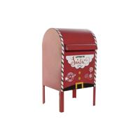 Kerstversiering DKD Home Decor Geel Wit Zwart Rood Brievenbus 28,5 x 26,5 x 52 cm