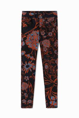 Skinny broek met bloemen - MATERIAL FINISHES - 46 Skinny broek met bloemen - MATERIAL FINISHES - 46