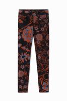 Skinny broek met bloemen - MATERIAL FINISHES - 46
