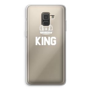 King zwart: Samsung Galaxy A8 (2018) Transparant Hoesje