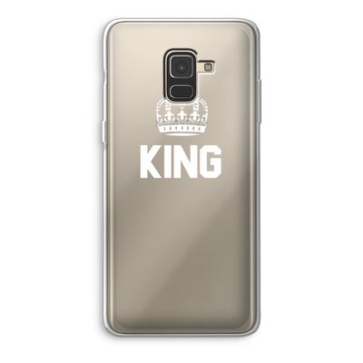 King zwart: Samsung Galaxy A8 (2018) Transparant Hoesje