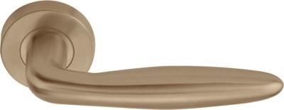 Formani Basics LB18H deurkruk geveerd op rozet - PVD licht brons