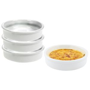 Creme brulee schaaltjes - 8x - porselein - wit - dia 12 cm - Hapjes schaaltjes