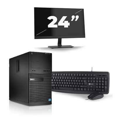 Dell Optiplex XE2 Micro Tower - Intel Core i5-4e Generatie - 8GB RAM - 256GB SSD - Windows 10 + 1x 24 inch Monitor