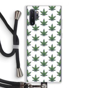 Weed: Samsung Galaxy Note 10 Plus Transparant Hoesje met koord