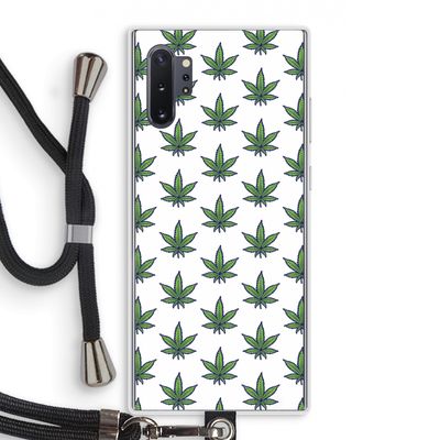 Weed: Samsung Galaxy Note 10 Plus Transparant Hoesje met koord