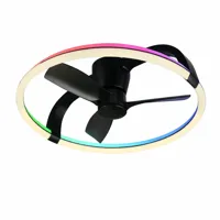 Trio Leuchten Plafondventilator Stockholm RGB WIFI Ø 74 cm zwart