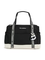 Karl Lagerfeld Kids sac de voyage à logo imprimé - Noir