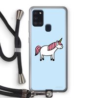 Eenhoorn: Samsung Galaxy A21s Transparant Hoesje met koord