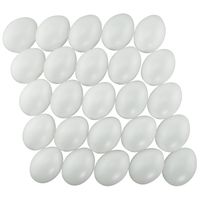 25x stuks witte hobby knutselen eieren van plastic 6 cm