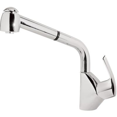 Keukenkraan Tres K | Opbouw | 360° Draaibaar | Uitrekbare sproeier | Mengkraan | 1-hendel | Rond | Chroom