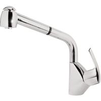 Keukenkraan Tres K | Opbouw | 360° Draaibaar | Uitrekbare sproeier | Mengkraan | 1-hendel | Rond | Chroom
