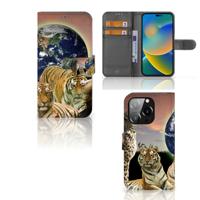 iPhone 14 Pro | Telefoonhoesje | Met pasjeshouder | Roofdieren