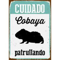 Plaat Magnet & Steel Cuidado Cobaya Patrullando 14,8 x 21 cm