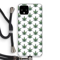 Weed: Pixel 4 Transparant Hoesje met koord