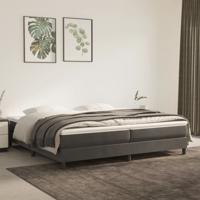 Boxspring met matras fluweel donkergrijs 200x200 cm