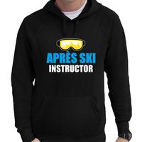 Apres ski hoodie Apres ski instructor zwart heren - Wintersport capuchon sweater