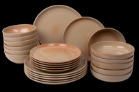 24 delige serviesset - 6 persoons - Maia - zandkleurig - Portugees stoneware