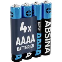 Absina AAAA batterij (mini) AAAA (mini) Alkaline 1.5 V 500 4 stuk(s)