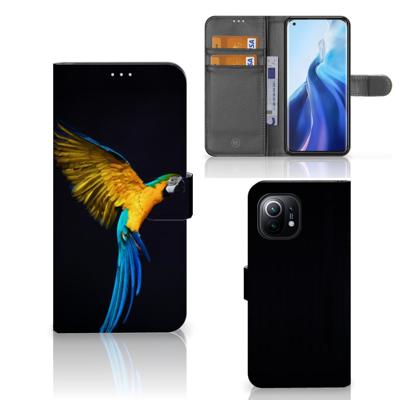 Xiaomi Mi 11 | Telefoonhoesje | Met pasjeshouder | Papegaai