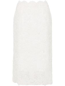 Ermanno Scervino jupe mi-longue en dentelle - Blanc