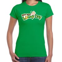 Its your lucky day feest shirt / outfit groen voor dames - St. Patricksday 2XL  - - thumbnail