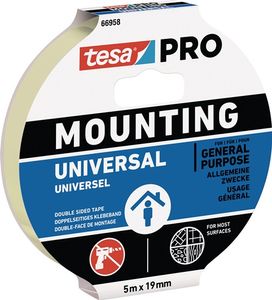Tesa Montageband | wit | lengte 5 m | breedte 19 mm | 8 stuks - 66958-00001-00 66958-00001-00