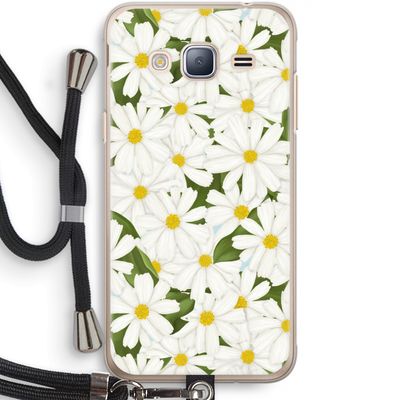 Summer Daisies: Samsung Galaxy J3 (2016) Transparant Hoesje met koord